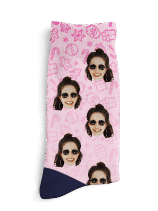 Personalizowane skarpetki - Świąteczny wzór