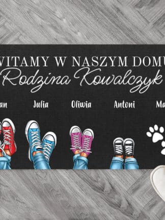 Personalizowana wycieraczka - Rodzinne buty
