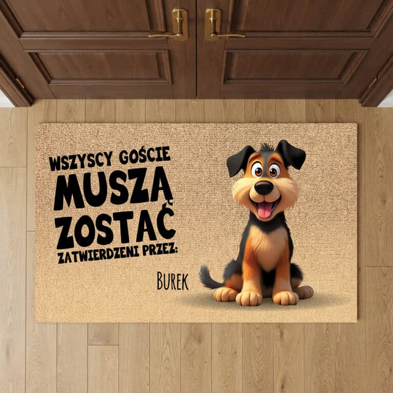 Personalizowana wycieraczka - Wszyscy goście muszą zostać zatwierdzeni przez