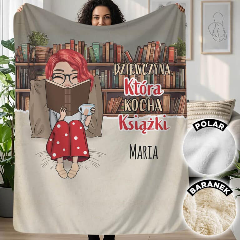 Personalizowany koc dla miłośników książek